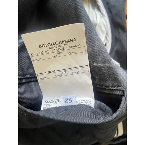 Dolce & Gabbana Men's 100% Cotton Blue Blazer Embroidered Pocket • Sz 52 / 42US - Picture 7 of 9